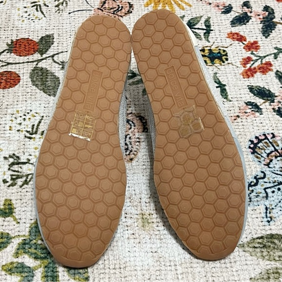 New Anthropologie Dolce Vita Dream Bead Sneakers Blue Multi Burlap - Picture 12 of 16